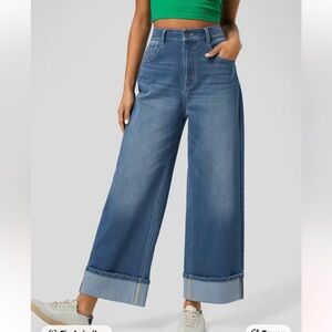 HALARA Flare Wide-Leg Denim Jeans
